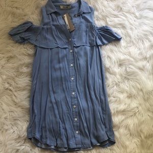Blue sleeveless dress